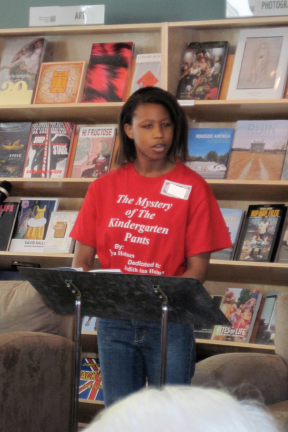 Grannie Annie author reading her story at the annual book signing