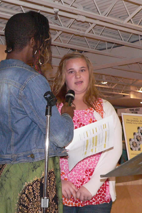 Grannie Annie artist interviewed at book signing