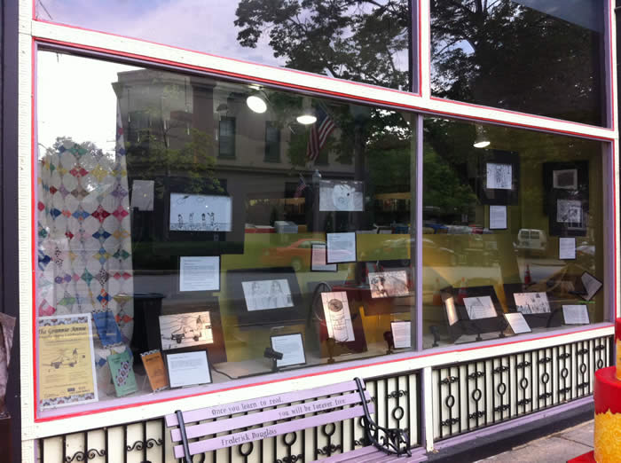 Grannie Annie art in the Left Bank Books store window May 2014 Grannie Annie art in the Left Bank Books store window May 2014
