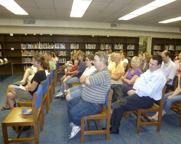 Ohio book signing - audience enjoys Grannie Annie authors telling about their published stories